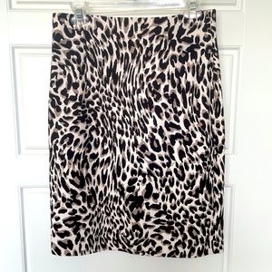 Calvin Klein Animal Print Pencil Skirt